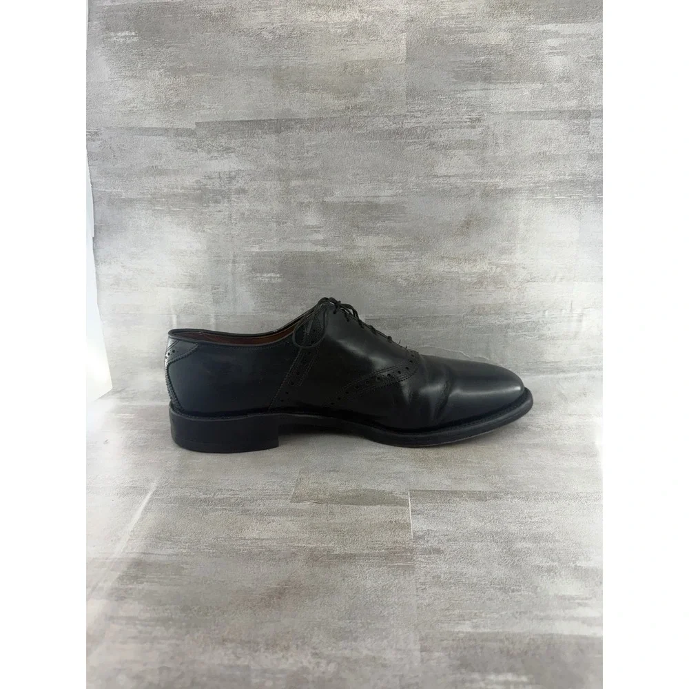 Allen Edmonds Shelton Men Black Leather Wingtip Brogue Oxford Dress Shoes 12.5D